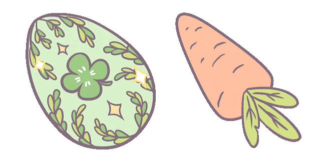Easter Egg & Carrot Animated Cursor