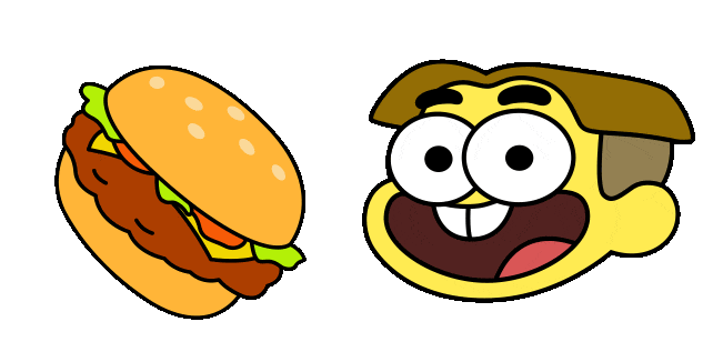 Big City Greens Cricket Green & Burger Clown Foods Animated Cursor
