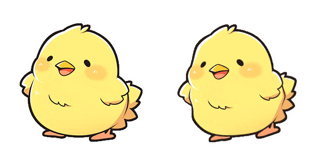 Cute Yellow Chick Animated Cursor