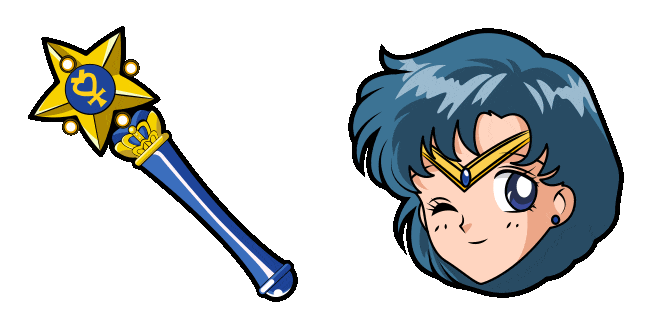 Sailor Moon Sailor Mercury & Star Power Stick Animated Cursor
