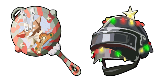 PUBG Metal Sleigh Pan & Shining Star Helmet Cursor