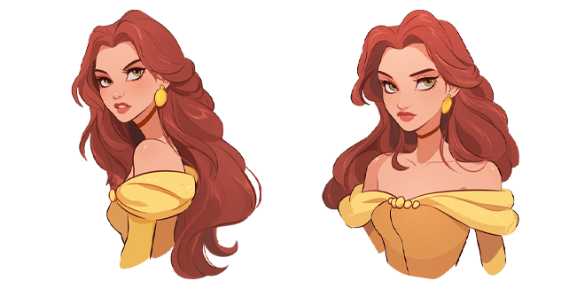Beautiful Red-Haired Princess Cursor