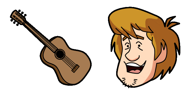 Scooby-Doo Shaggy & Guitar Animated Cursor