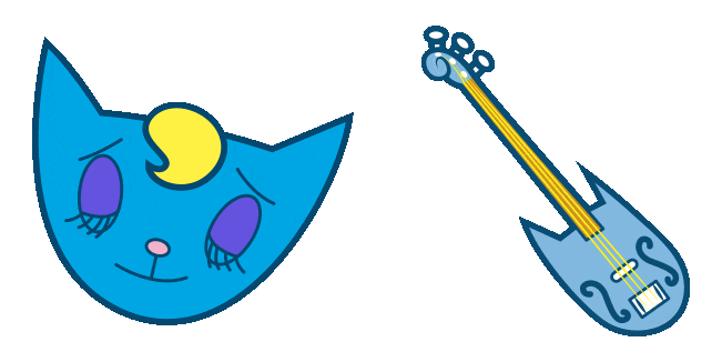 PaRappa The Rapper Katy Kat & Guitar Animated Cursor