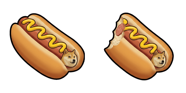 Funny Doge Meme Hot-Dog Cursor