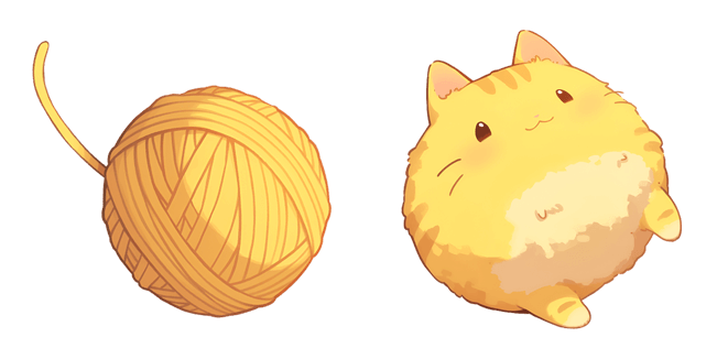Yellow Yarn Ball & Bongo Cat Cursor