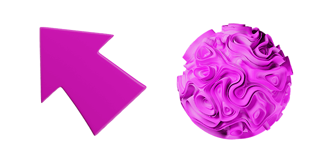 Light Purple Arrow & Orb 3D Cursor