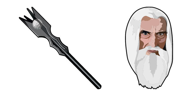 LOTR Saruman & Wizard Staff Cursor