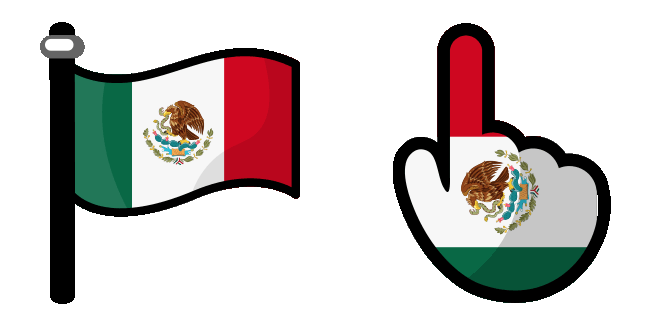 Mexico Waving Flag & Hand Animated Cursor