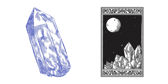 Moonlit Crystal & Tarot Arcana Cursor