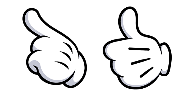 Mickey Mouse Hand Thumb Up Cursor