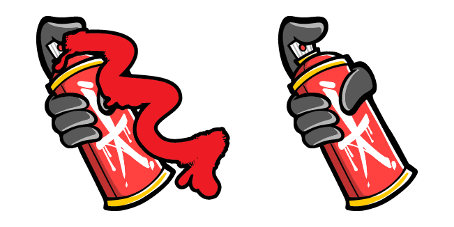 Red Graffiti Spray Can Cursor