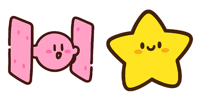 Kirby x Star Wars TIE Fighter Ship Cursor