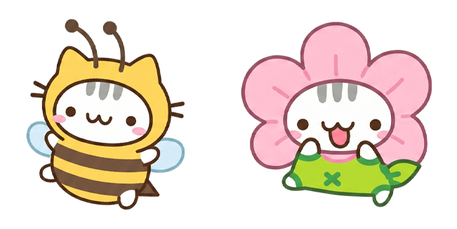 Cute Kitty Bee & Flower Costume Cursor