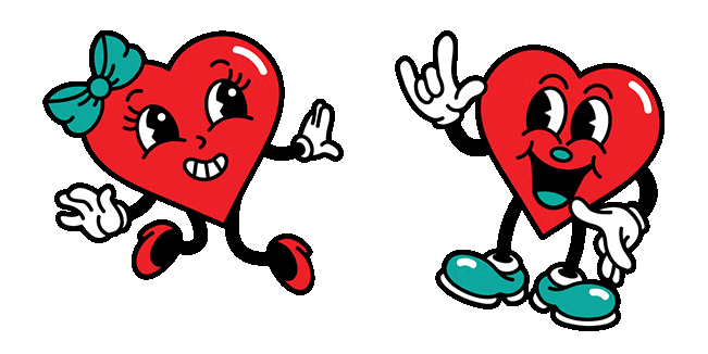 Valentine's Day Funny Hearts Animated Cursor