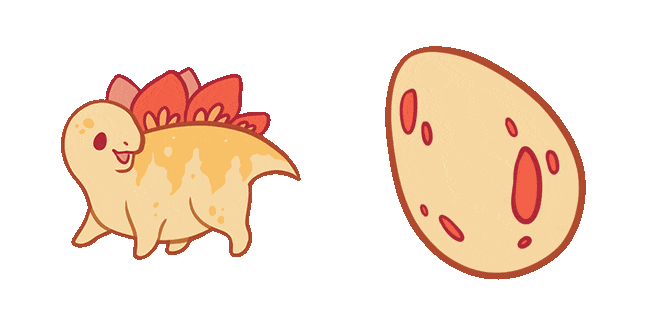 Cute Baby Stegosaurus Animated Cursor
