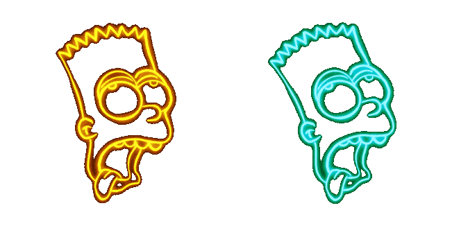 Neon Bart Simpson Animated Cursor