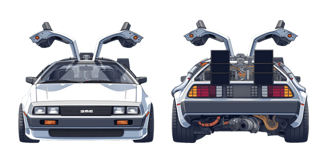 Back to the Future DeLorean Time Machine Cursor