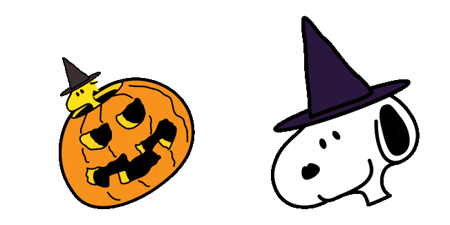 Halloween Snoopy & Pumpkin Animated Cursor