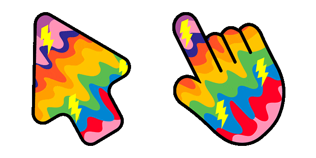 Trippy Rainbow Waves Texture Animated Cursor