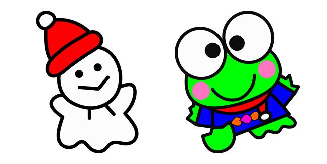Sanrio Winter Keroppi & Snowman Cursor