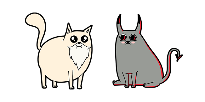 Exploding Kittens Godcat & Devilcat Cursor