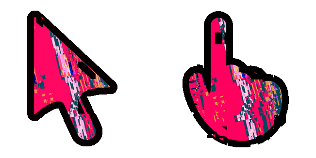 Pink Glitch Animated Cursor