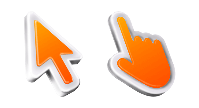 3D Orange Mac Cursor