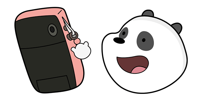 We Bare Bears Panda Bear & Phone Cursor