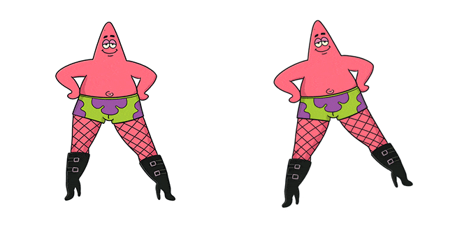 Patrick Fishnet Boots Meme Animated Cursor