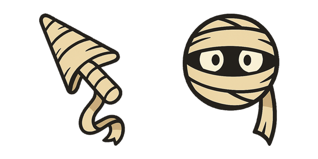 Mummy Wrapped Halloween Cursor
