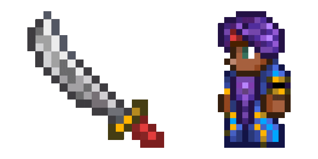 Terraria Dye Trader & Exotic Scimitar Pixel Animated Cursor