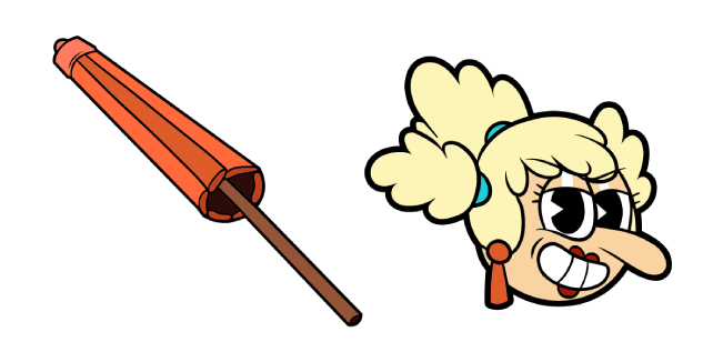 Cuphead Sally Stageplay & Parasol Cursor
