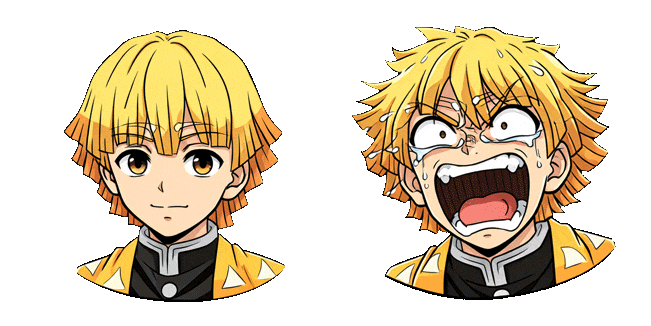 Demon Slayer Zenitsu Hysteria Animated Cursor