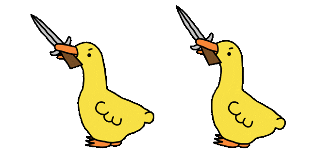 Duck with Dagger Animated Cursor