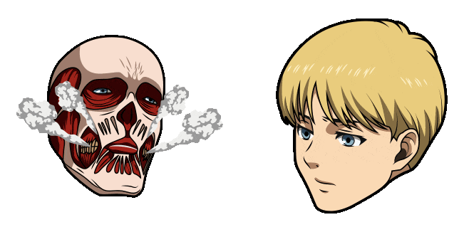 Attack on Titan Armin & Colossal Titan Animated Cursor