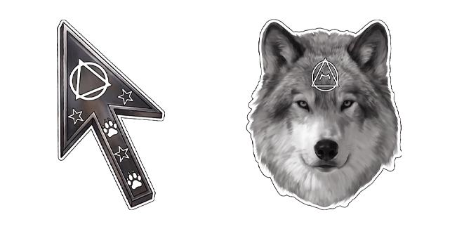 Mystic Therian Wolf Arrow Cursor