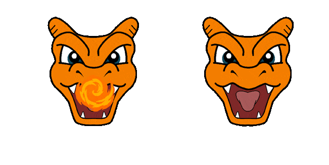 Pokemon Charizard Breathing Fire Animated Cursor
