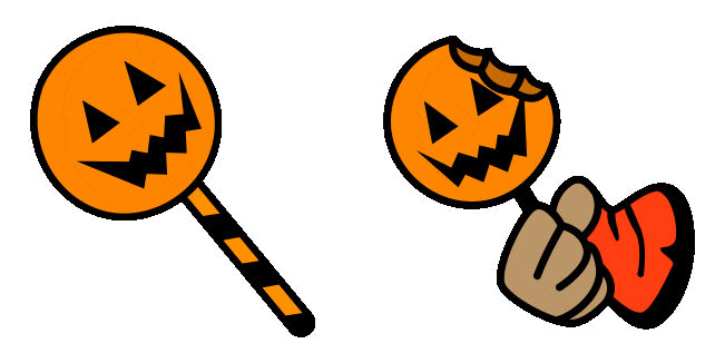 Halloween Pumpkin Lollipop Animated Cursor