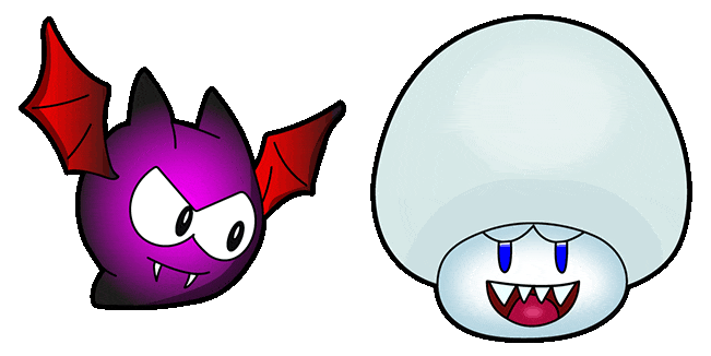 Super Mario Fang & Boo Mushroom Animated Cursor