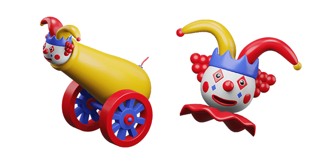 Clown Cannon & Clown Head 3D Cursor