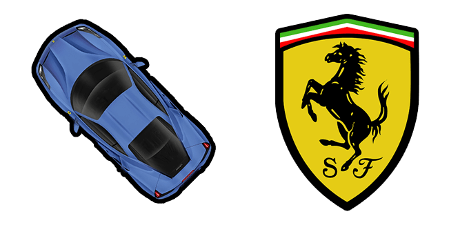 Blue Ferrari F8 Tributo Cursor