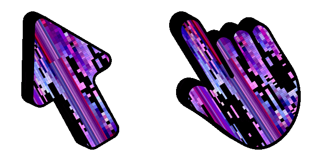 Purple Glitch Texture Animated Cursor