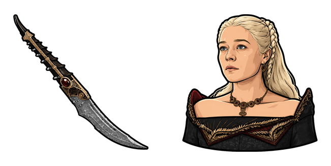 House of the Dragon Rhaenyra Targaryen & Catspaw Dagger Cursor