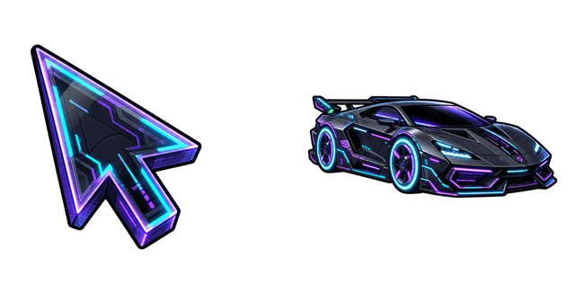 Neon Lamborghini Huracan Cursor