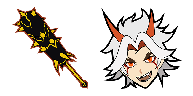Genshin Impact Arataki Itto & Mace Hammer Cursor