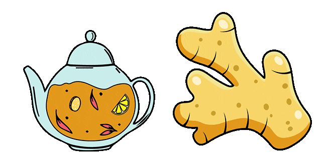 Glass Teapot & Ginger Root Animated Cursor