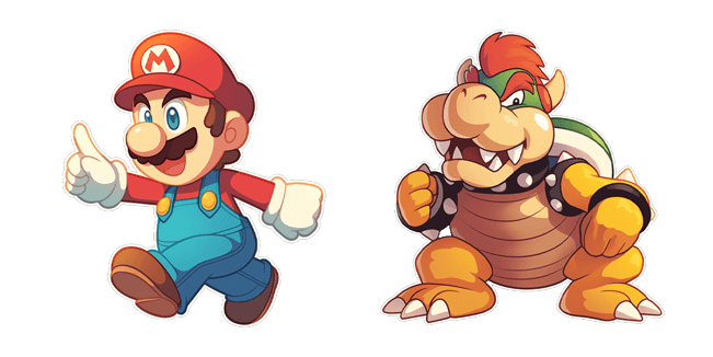 Super Mario vs Bowser Retro Battle Cursor
