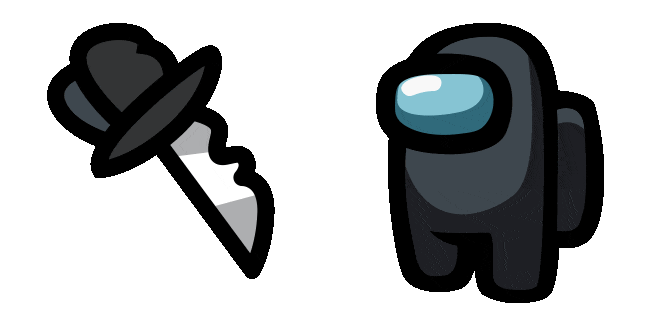 Among Us Black & Knife Kill Aniamted Cursor