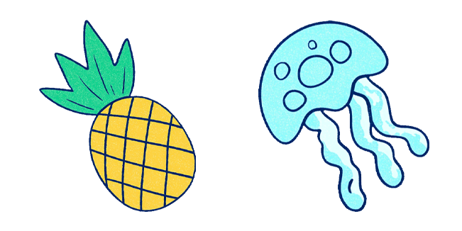 Cute Pineapple & Jellyfish Cursor